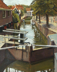 Lock in Monnickendam - Oil on canvas - 50*40 cm