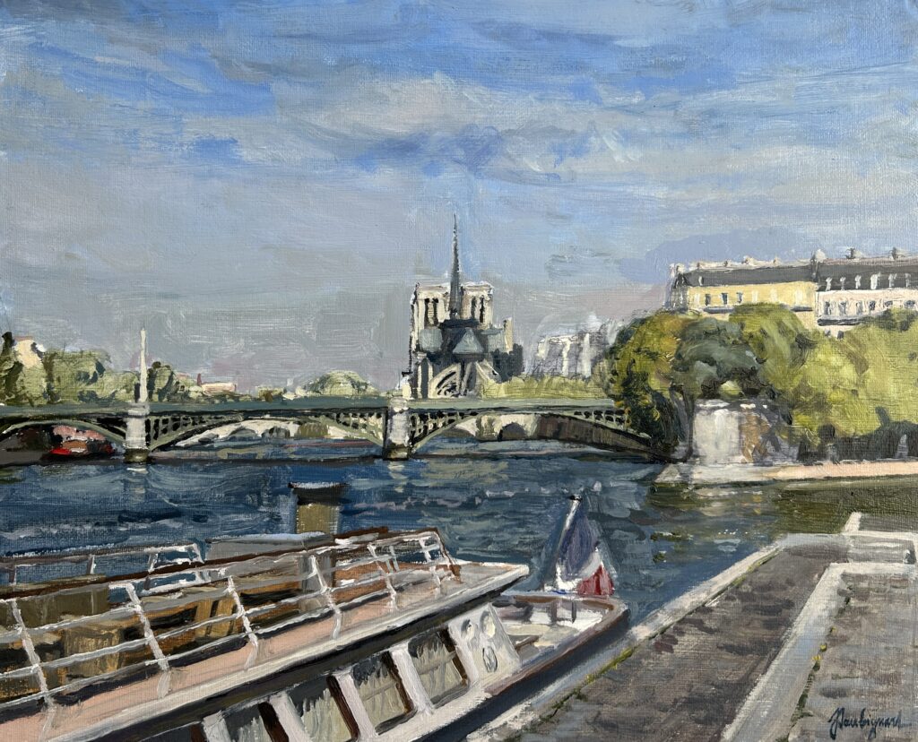 Vue sur notre Dame - 2025 - huile sur panneau - 35 * 40 cm